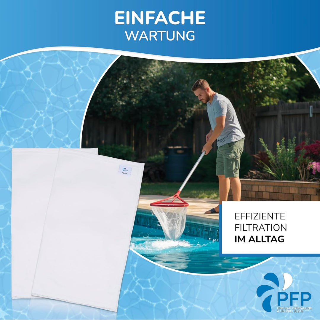 Poche filtrante Filtertasche kompatibel mit Pool Desjoyaux, 2 x 30