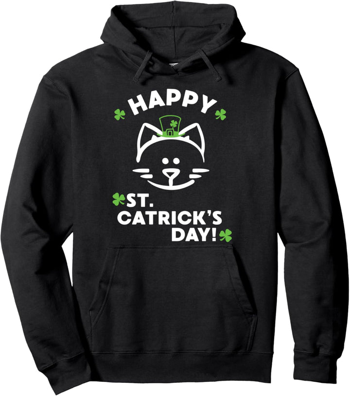 Cute Cat St. Patrick's Day Pullover Hoodie