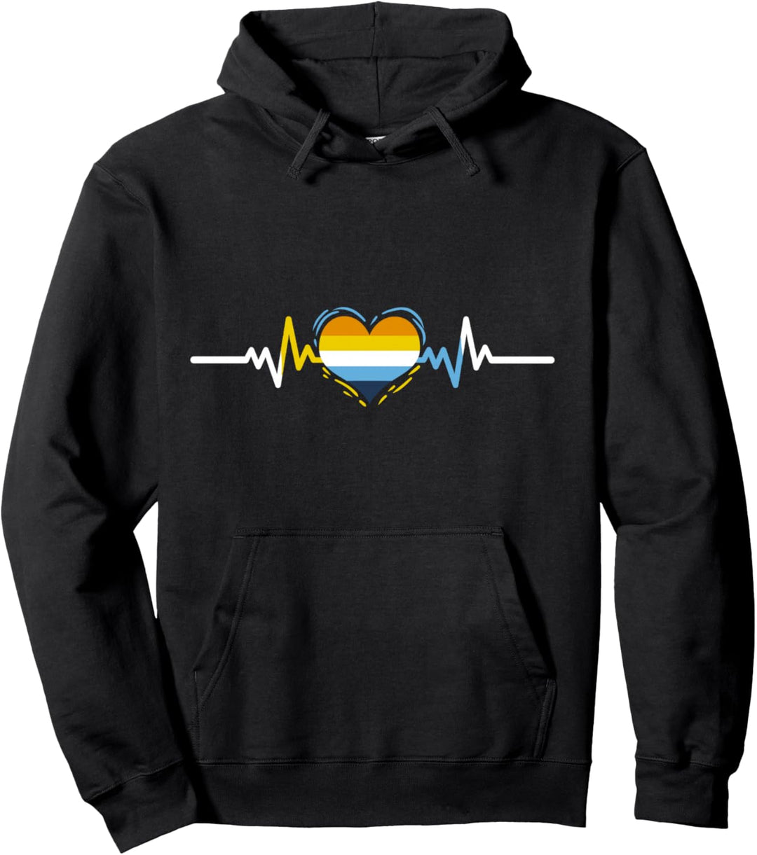 Aroace Heartbeat Aroace Pride Pullover Hoodie