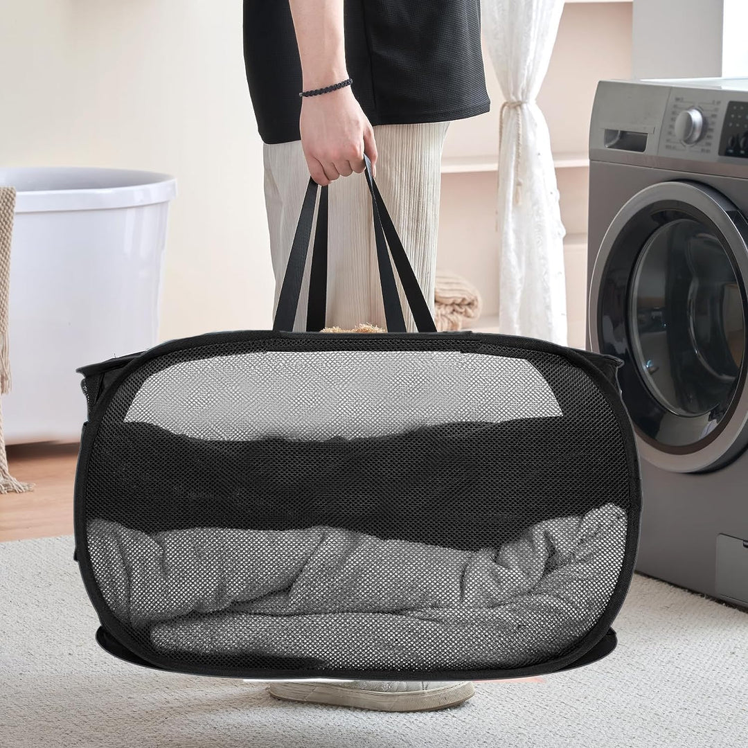 Pop Up Wäschekorb Faltbarer Wäschekorb 2 Stk(36 * 36 * 58 Cm) Wäschetonne Wäschekorb klappbar mit Gr