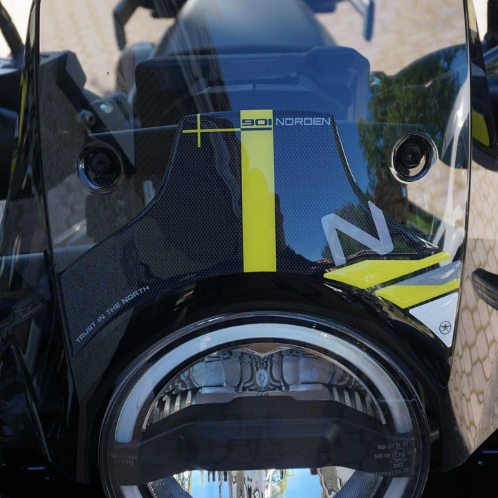 LABELBIKE 3D Motorrad Windschutzscheibenaufkleber kompatibel mit Husqvarna