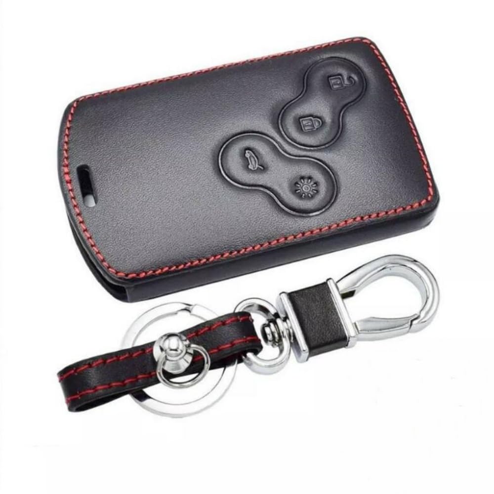 Leder-Autoschlüsselhüllen-Set für Clio, Scenic, Megane, Duster, Sandero, Captur, Twingo, Koleos, Sch