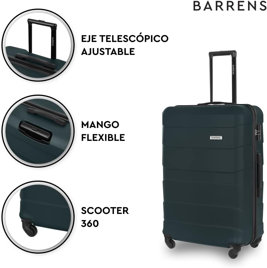 BARRENS Grosser Koffer Zwillingsrollen Hardcase Reisekoffer Koffer Trolleys Hartschale Rollkoffer Gr