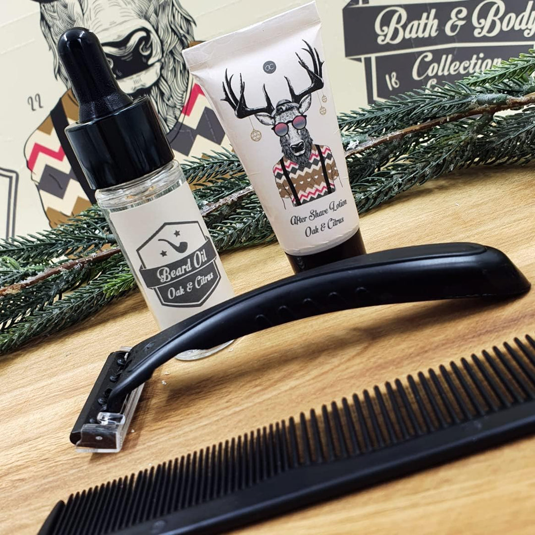 FANCY DEER Body Care Adventskalender - Körperpflege Weihnachtskalender - Herren Adventskalender für