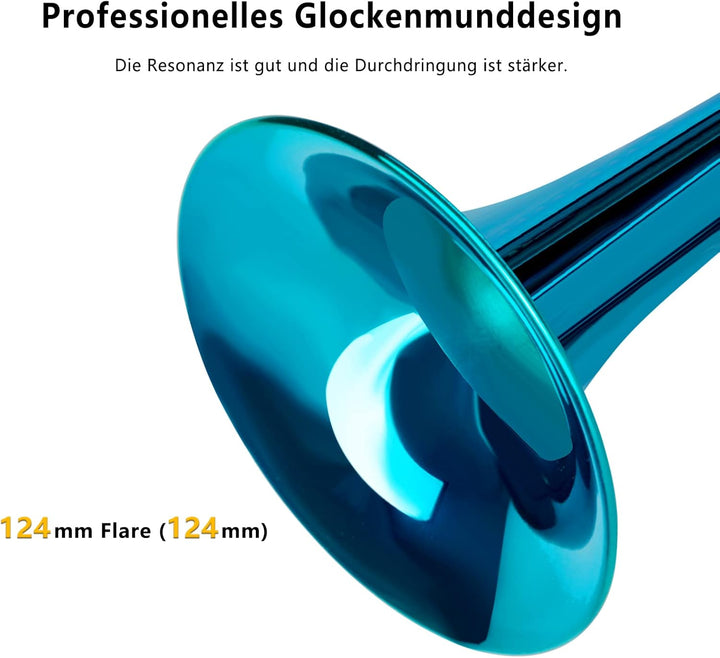EASTROCK Trompete BB Standard Trompete Kit mit Tragetasche, Handschuhe, Mundstück, Reinigungsset, Tu