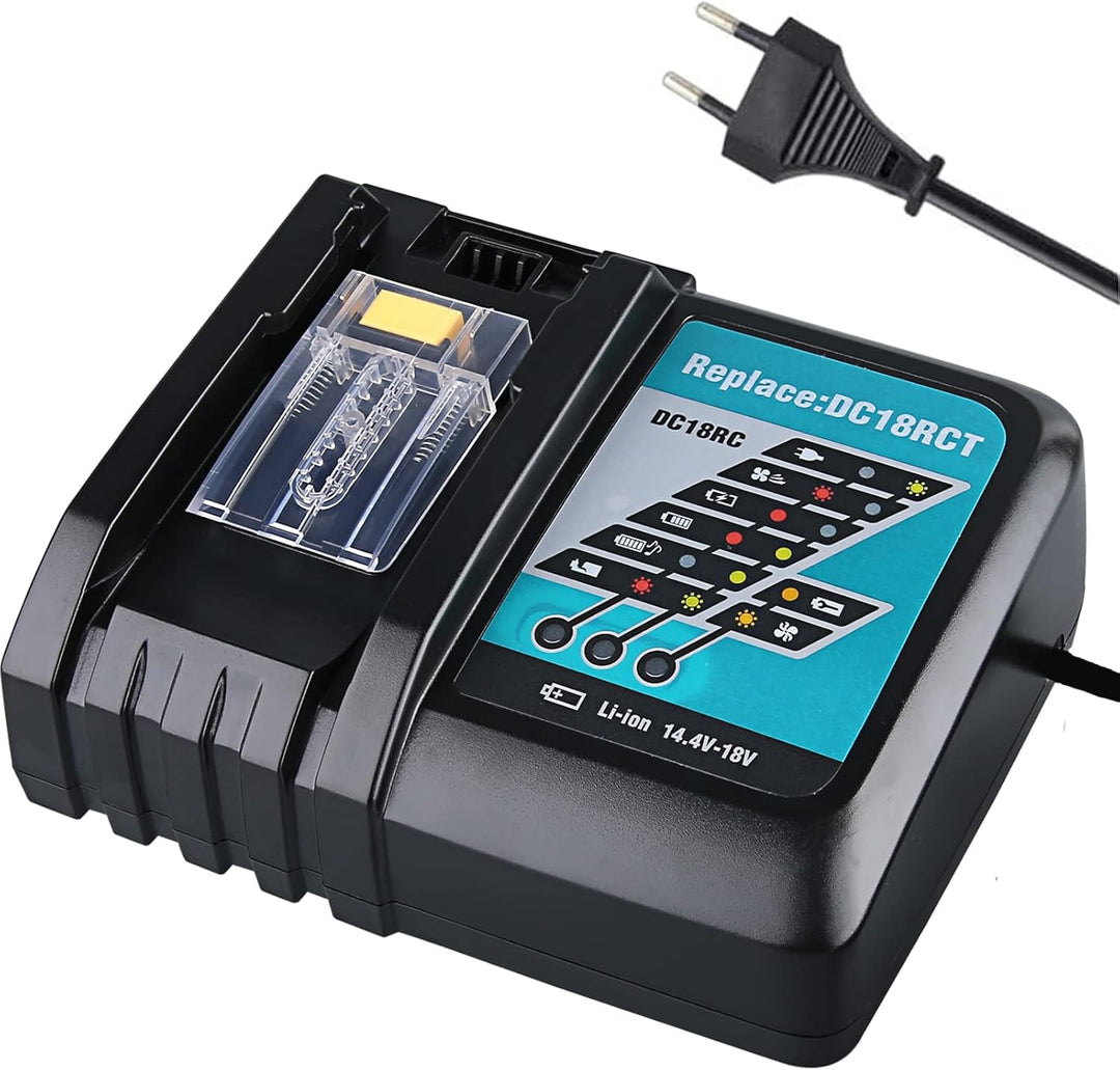VANTTECH 3A DC18RC Li-Ion Ersatz Ladegerät für Makita 14.4V ~ 18V BL1830 BL1840 BL1850 BL1815 BL1430