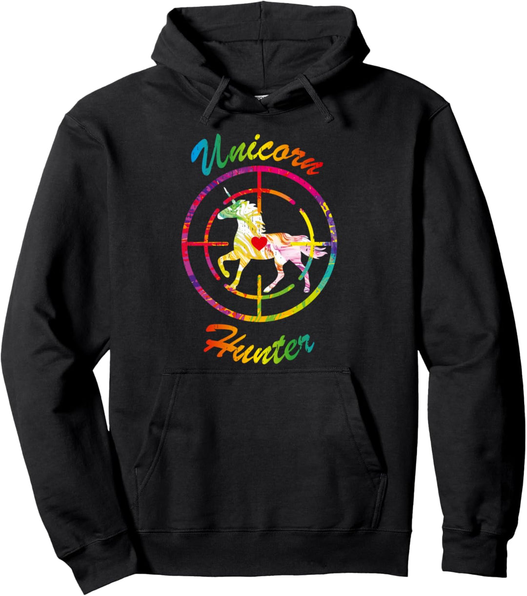 Unicorn Hunter Herren Jungen Regenbogen Pferd Humor hassen Einhörner Pullover Hoodie