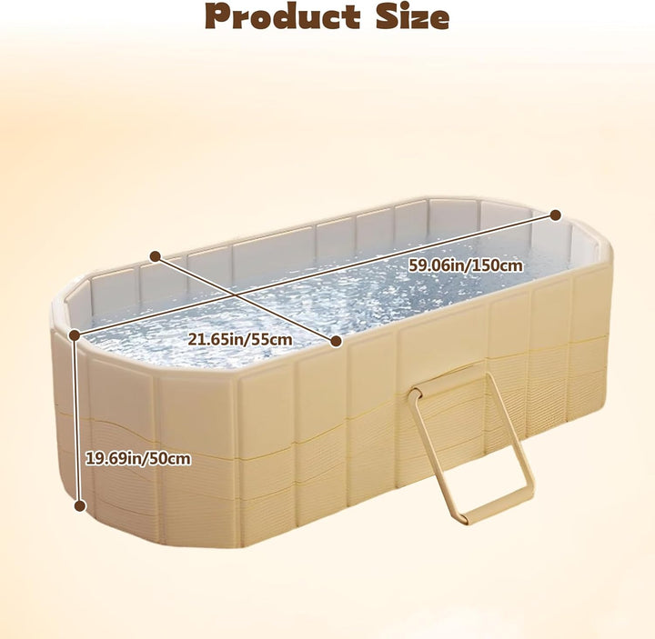 Faltbare Badewanne Erwachsene,Tragbare Badewanne für Erwachsene,Mobile Badewanne,2-in-1 Eisbad & War