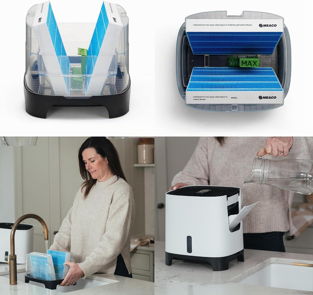Meaco Armin 300 ml Verdunstungsbefeuchter – Luftbefeuchter Für Räume Bis 44 m², 2,4 L Tank, Geeignet