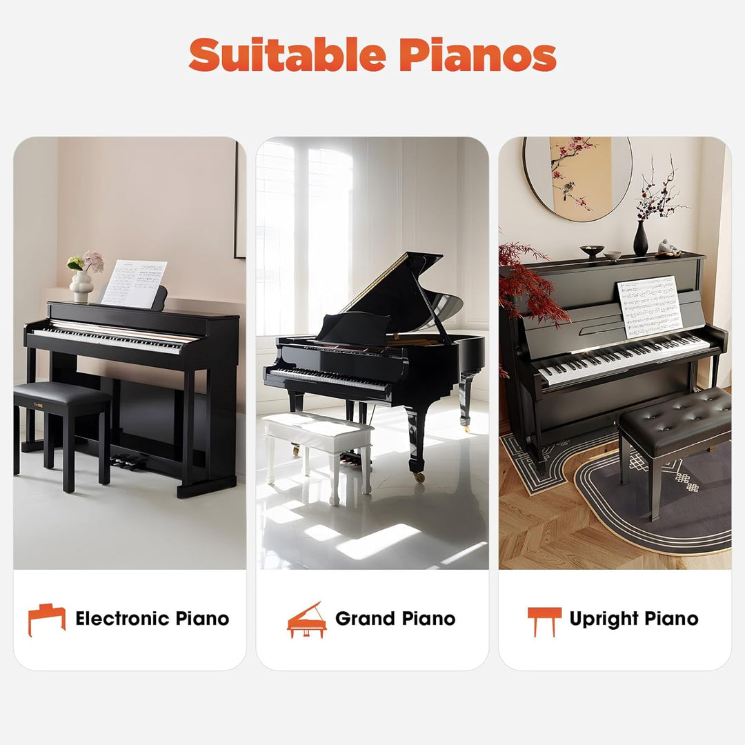 Klavier Pedal Extender Pedalverlängerung Pianokeyboard Pedal Piano Pedaleffekt Bank mit 3 Pedalen Hö