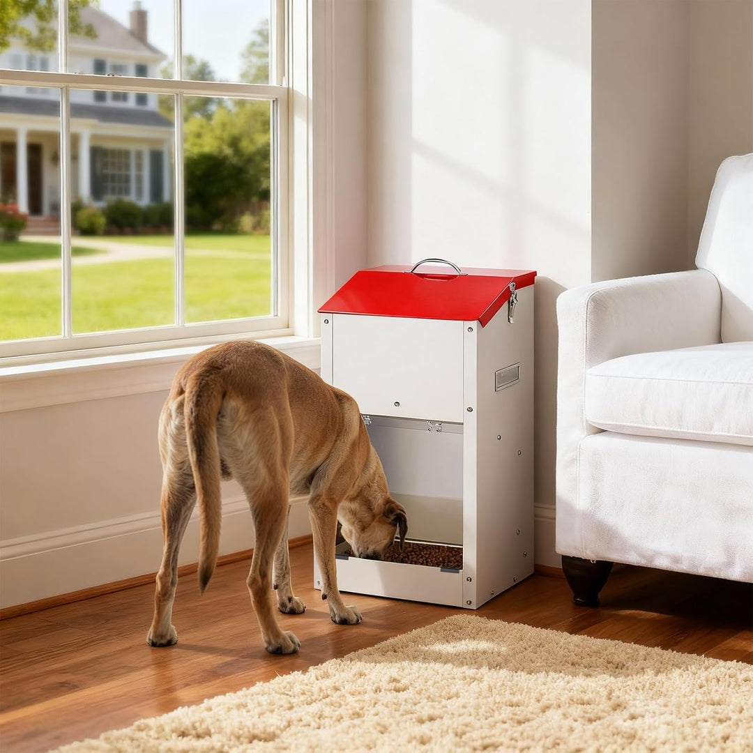 Futterautomat für grosse Hunde, 11 kg Automatischer Hundefutterspender für drinnen und draussen Gros