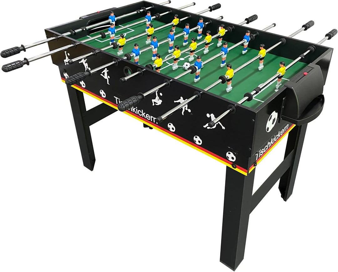 Izzy Tischkicker Multigame Spieletisch 4 in 1, inkl. komplettem Zubehör, Spieltisch mit Kickertisch,