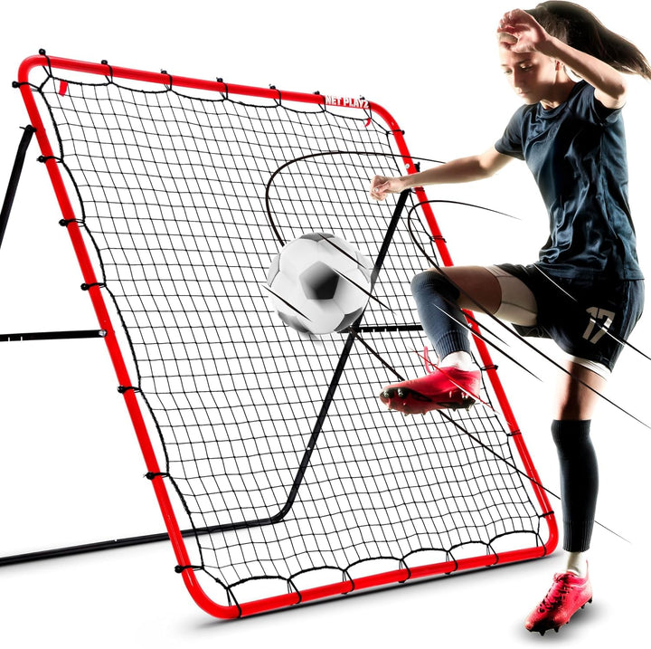 NET PLAYZ Rebounder für Fussball, 150 x 150 cm, Rebound Netz | Prellwand | Hilfsmittel und Ausrüstun