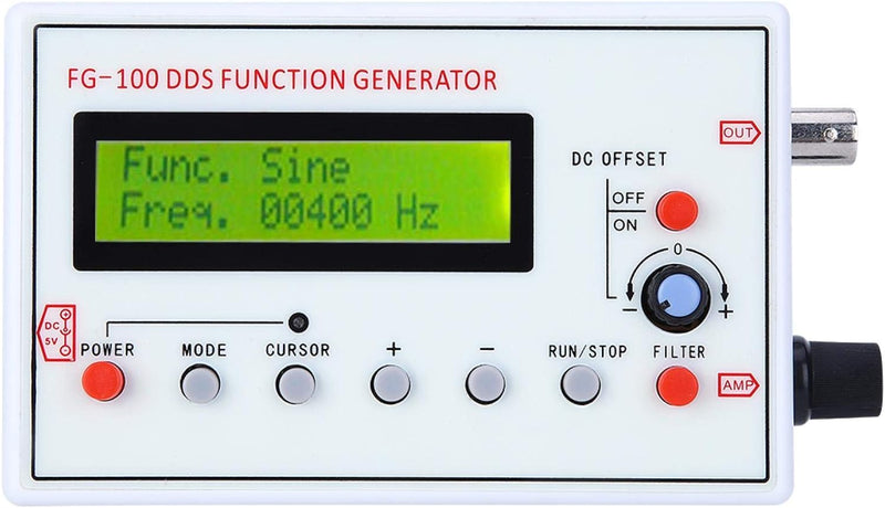 Funktionsgenerator Sinus Rechteck Dreieckwelle DDS DC3.5-10V Signalgenerator für Oszilloskop-Abschwä