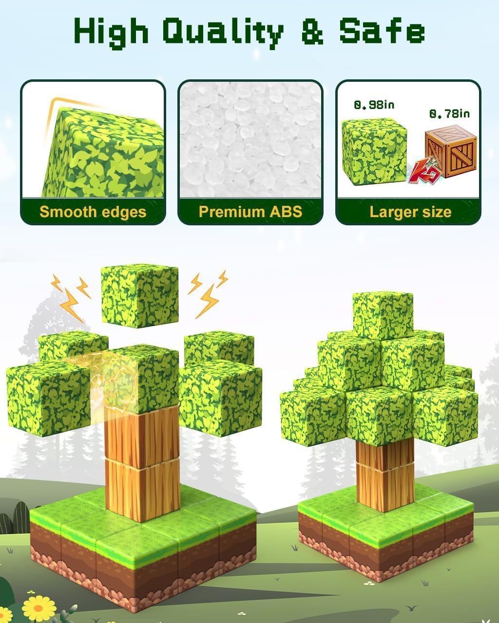 Magnetische Bausteine, 100 Stück, magnetische Bausteine, Dampfspielzeug für Kinder, Bauen Sie eine m