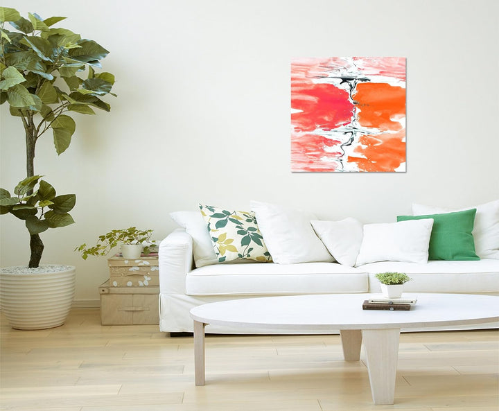 Paul Sinus Art Modernes Wandbild Abstrakt003_60x60cm Abstrakte Kunst Kunstdruck auf Leinwand Zeitlos