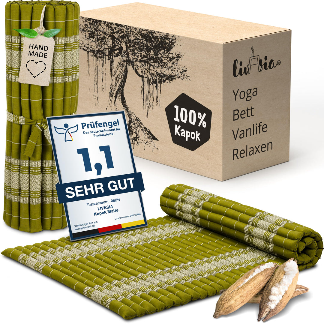 livasia Rollmatte Rollmatratze L-200x110x4,5cm, Gästebett Gästematratze 1 Person, Reisebett Kofferra