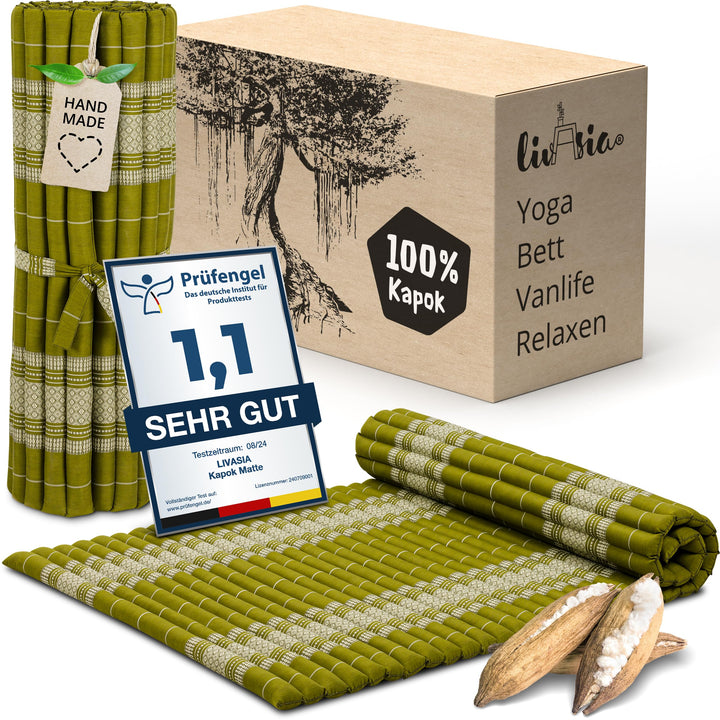 livasia Rollmatte Rollmatratze L-200x110x4,5cm, Gästebett Gästematratze 1 Person, Reisebett Kofferra