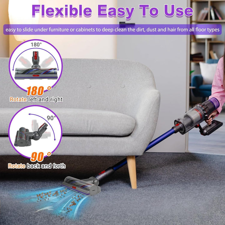 Ersatzbürstenkopf mit hohem Drehmoment für Dyson V11 V15 V10 V8 V7 Models,Bodenbürste mit Einstellba