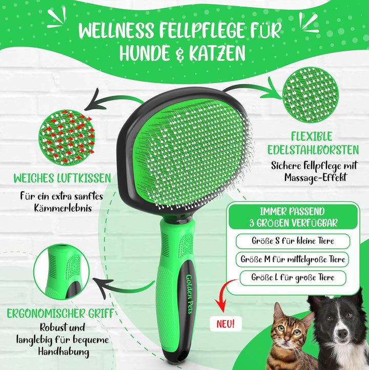Testnote: Sehr gut - Softbürste verbesserte Version I Sanfte Fellpflege für grosse Hunde, Katzen. Ex