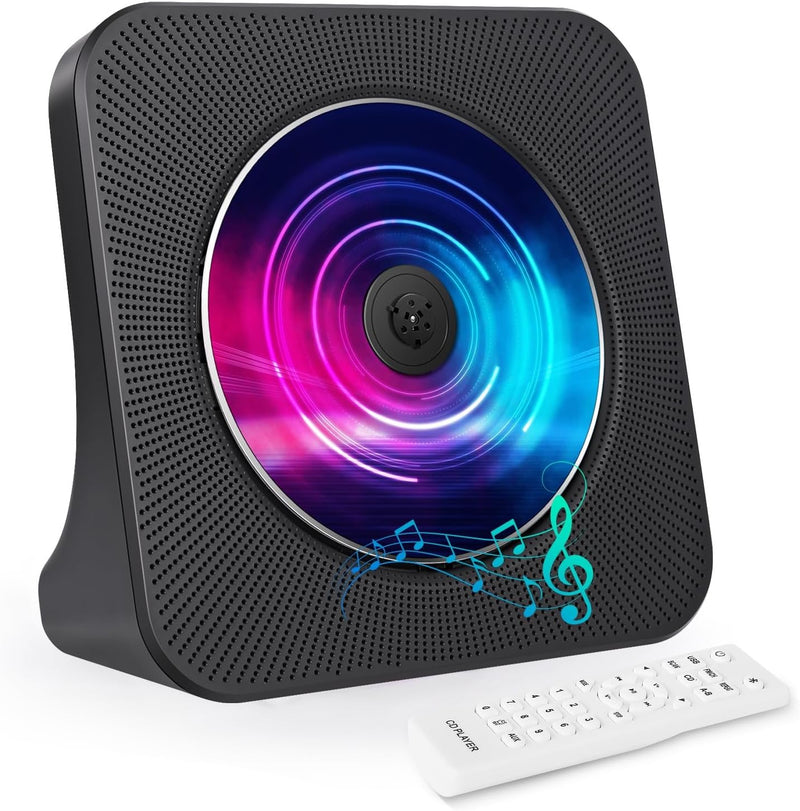 Desktop-CD-Player mit Bluetooth-Sender, tragbarer CD-Player mit Lautsprechern & Timer, Radio-CD-Play
