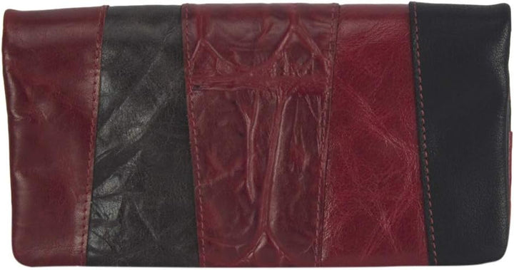 Sunsa Geldbörse. Leder Geldbeutel. Grosser Portemonnaie mit RFID Schutz. Damen Brieftasche mit viele