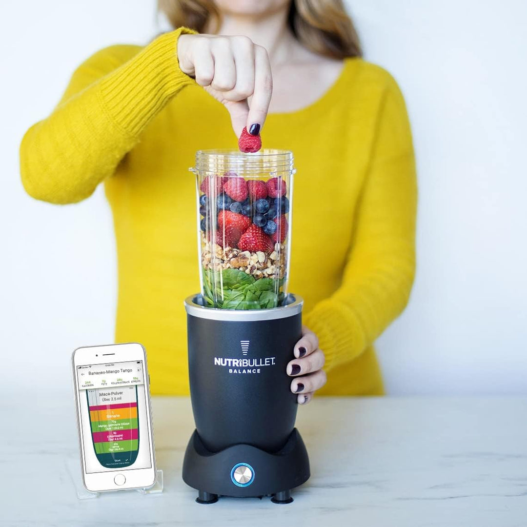 NutriBullet Balance - 1200W schwarz – Mixer mit Extraktor-Klinge macht Superfood aus einfachen Leben
