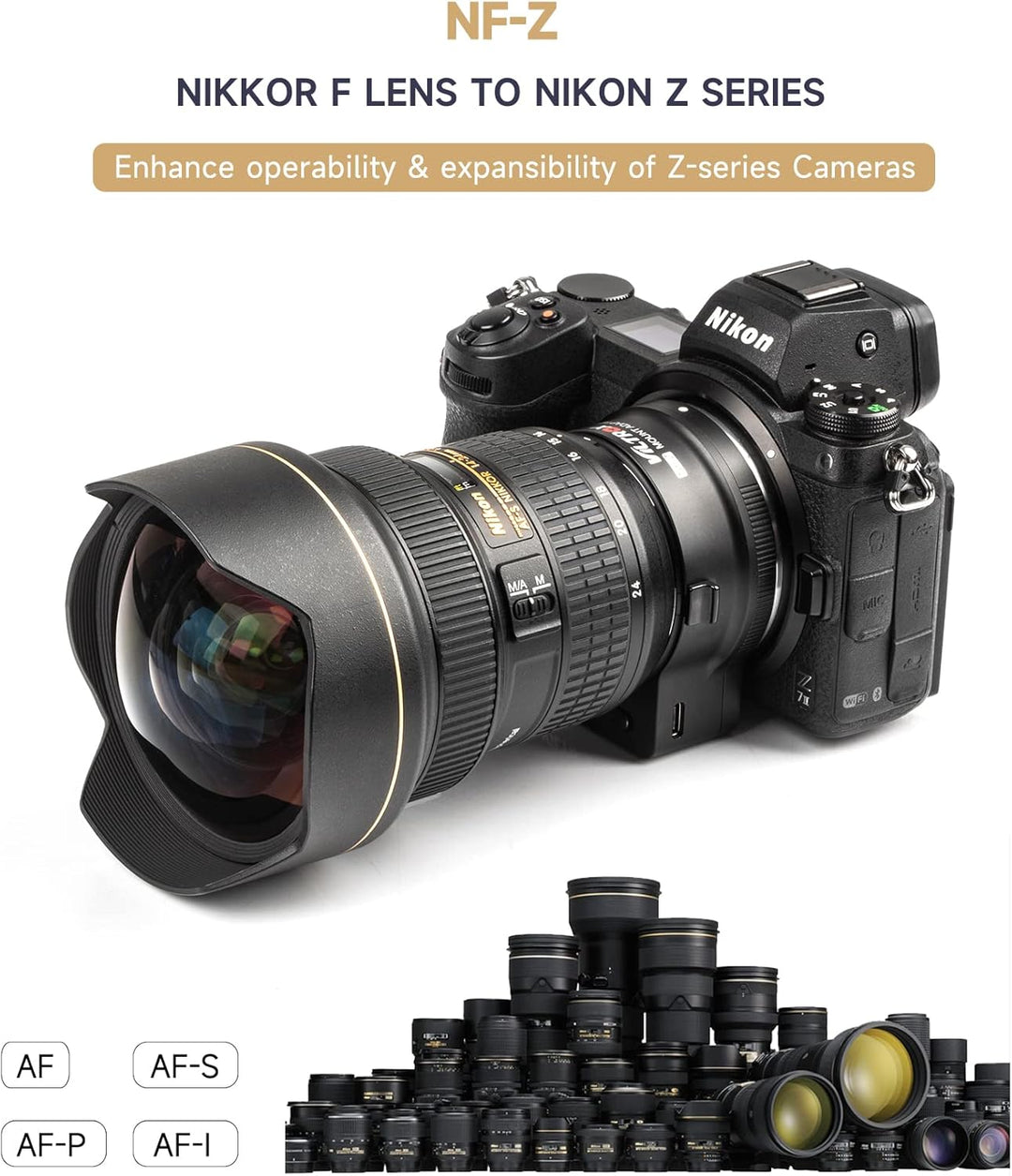 VILTROX NF-Z FTZ Objektivadapter Auto Focus Ring Mount Adapter Objektivkonverter Kompatibel für Niko