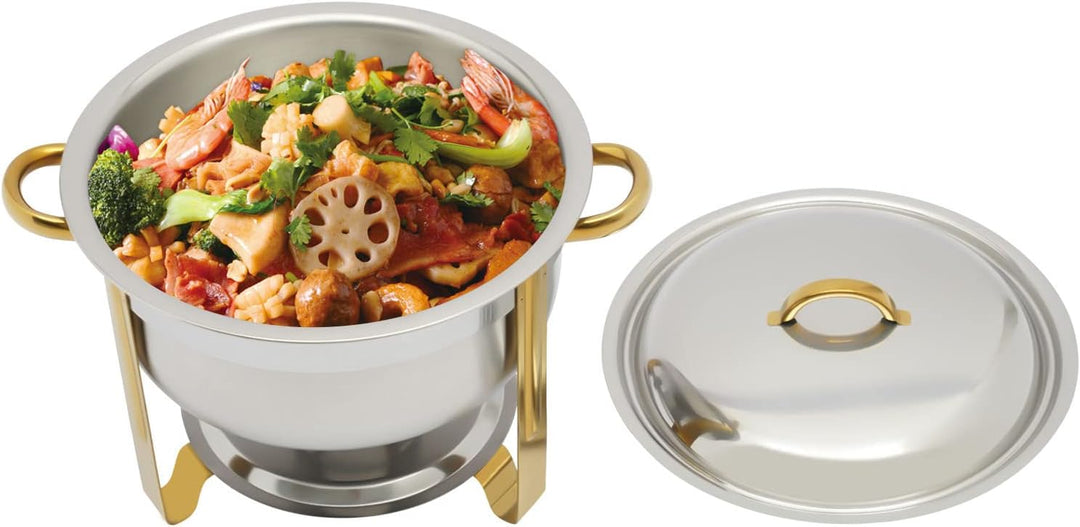 Chafing Dish Edelstahl Suppenwärmer Wärmebehälter Rund Warmhaltebehälter Chafing Dishes Suppentopf m