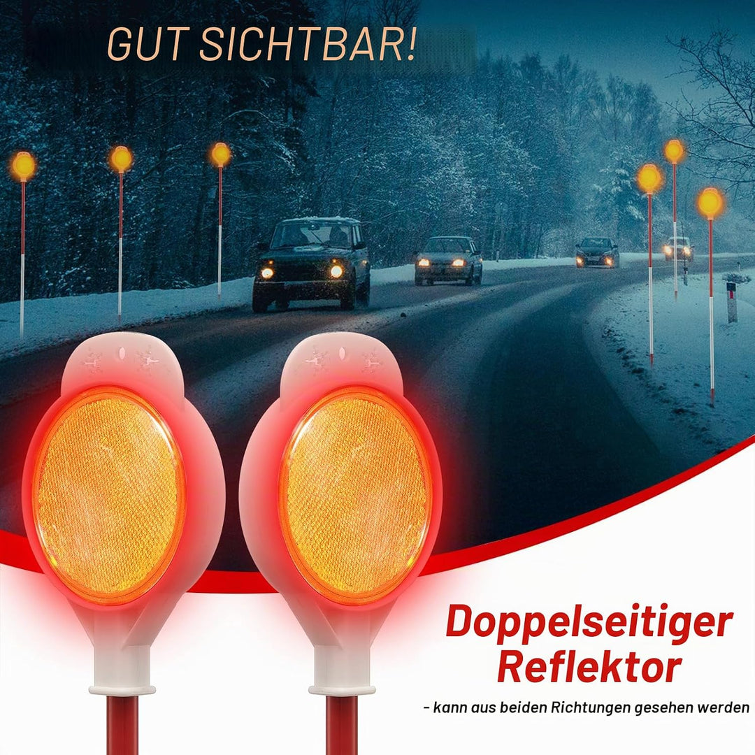 Einfahrtsmarkierungen, 121,9 cm Auffahrtsreflektoren für Schneepflügen – doppelseitige reflektierend