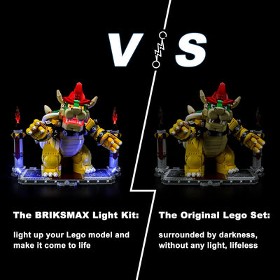 BRIKSMAX 71411 Led Licht für Lego Der mächtige Bowser - Compatible with Lego Super Mario Bausteinen