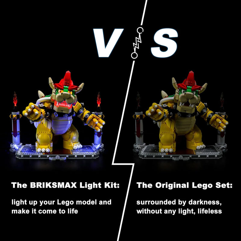 BRIKSMAX 71411 Led Licht für Lego Der mächtige Bowser - Compatible with Lego Super Mario Bausteinen