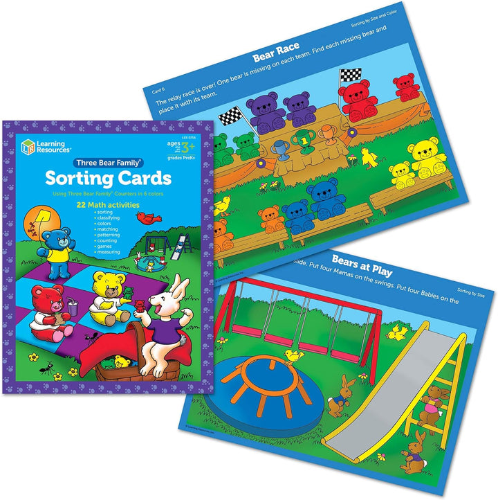 Learning Resources Dreiköpfige Bärenfamilie – Spielset zum Sortieren, Muster legen u. Spielen