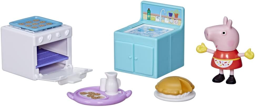 Peppa Pig Peppa’s Club Peppa Loves Baking Little Spaces Themed Preschool Toy, Includes 1 Figure and