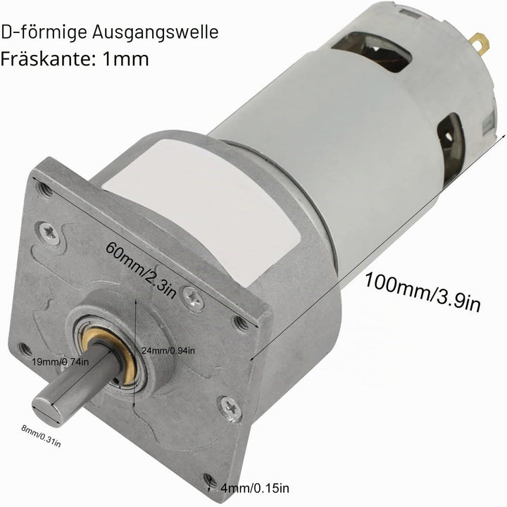 DC12V / 24V 35W Mini-DC-Getriebemotor Metall Geschwindigkeit einstellbar grossen Drehmoment Motor CW