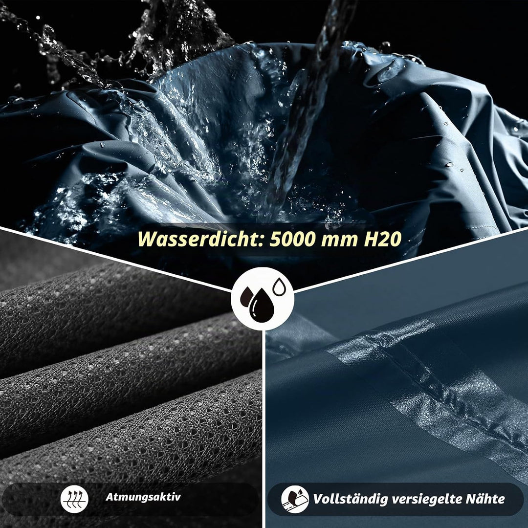 Outdoor Ventures Herren Regenhose Fahrrad Wasserdicht Atmungsaktiv Überziehhose Winddicht Outdoorhos