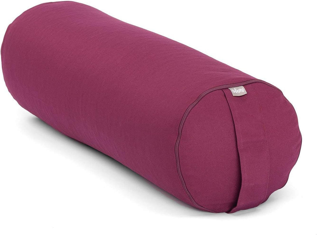 Bodhi Yoga Bolster | ECO Serie | Yogarolle mit Kapok-Füllung | Waschbarer Bezug aus 100% Bio-Baumwol