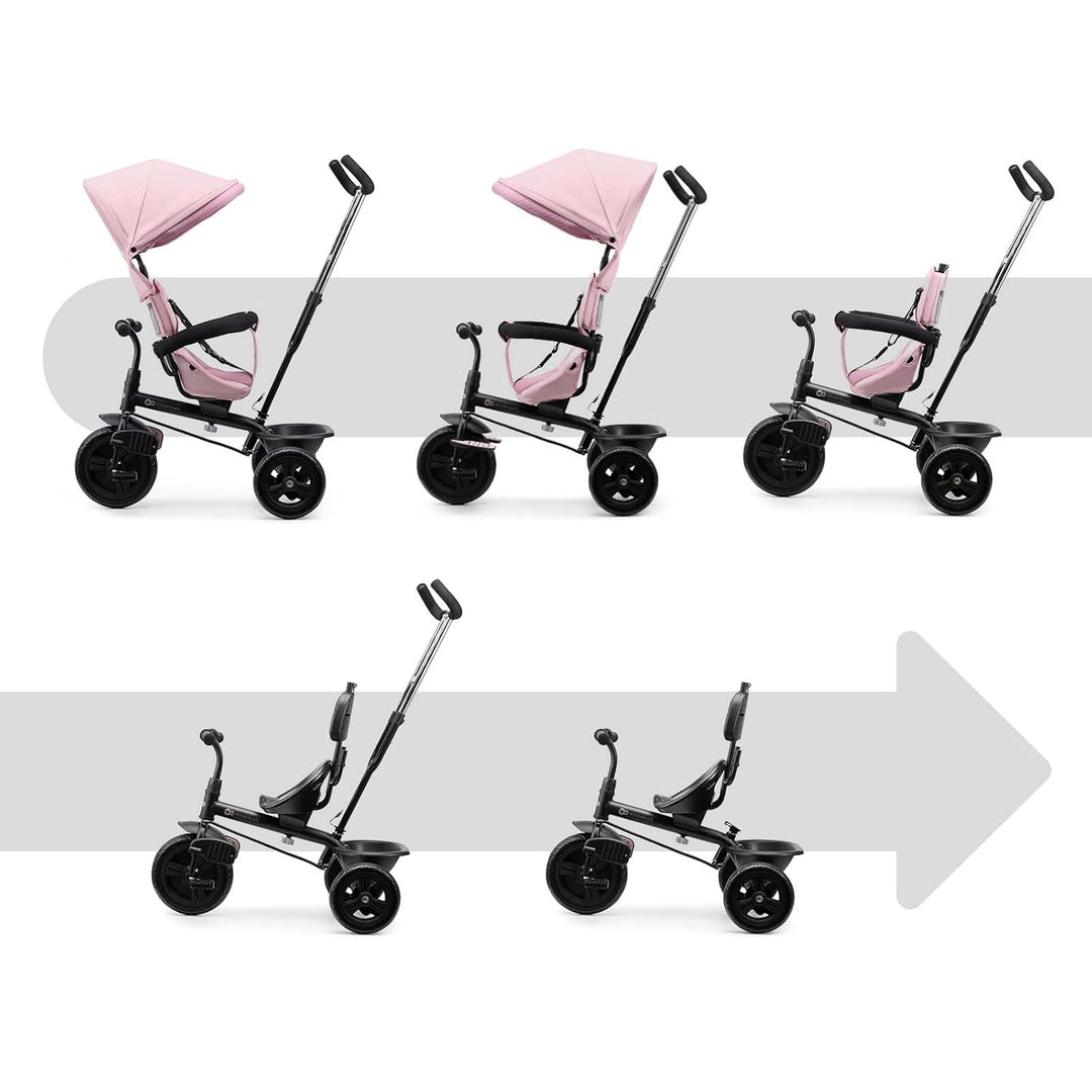 Kinderkraft Freeway 2 Dreirad Kinder mit Schiebegriff, 360° drehbarer Sitz, Freilauf, Schutzbügel, 3