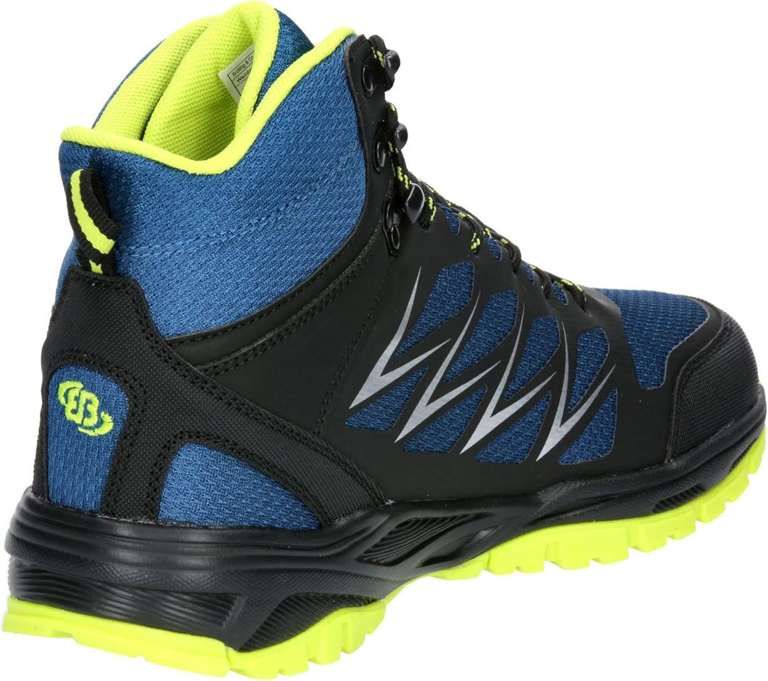 Brütting Herren Norwalk High Traillaufschuh 45 EU Blau Schwarz Lemon, 45 EU Blau Schwarz Lemon
