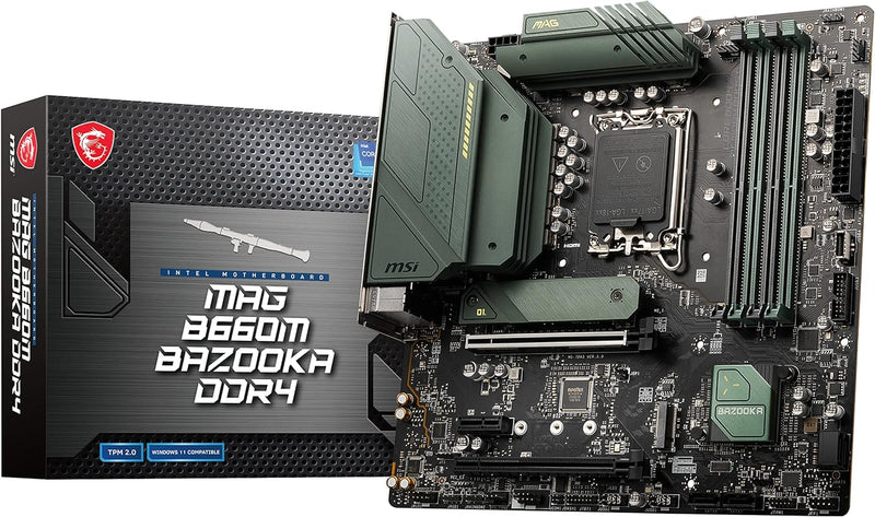 MSI MAG B660M BAZOOKA DDR4 Mainboard Micro-ATX - unterstützt Intel Core Prozessoren 12. Generation,