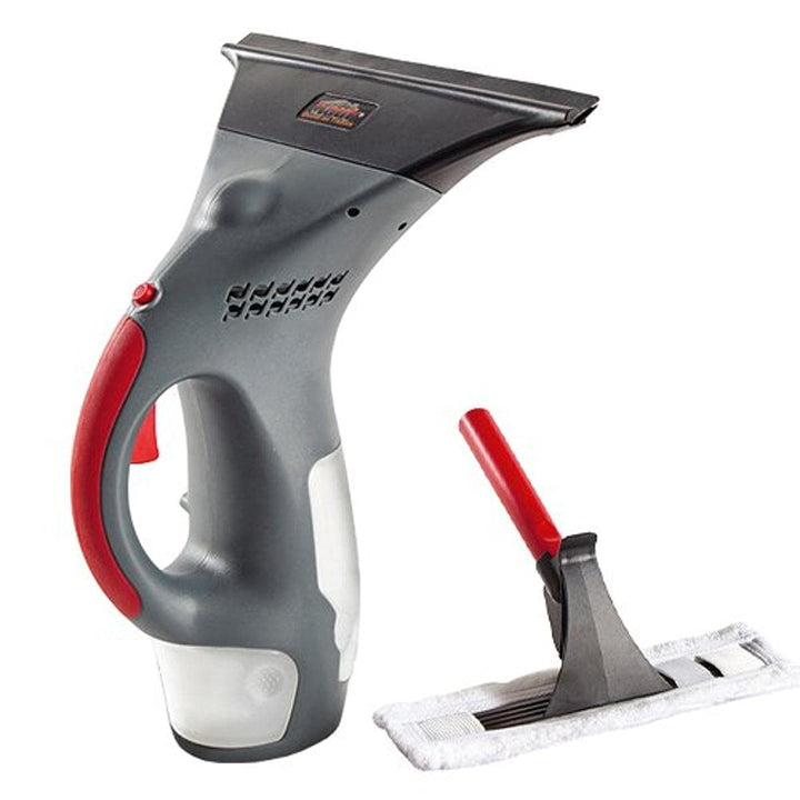 Mauk® Akku Fenstersauger Set | 3,6 V 14 W mit Handgriff & Mikrofaserwischtuch - Fensterreiniger elek