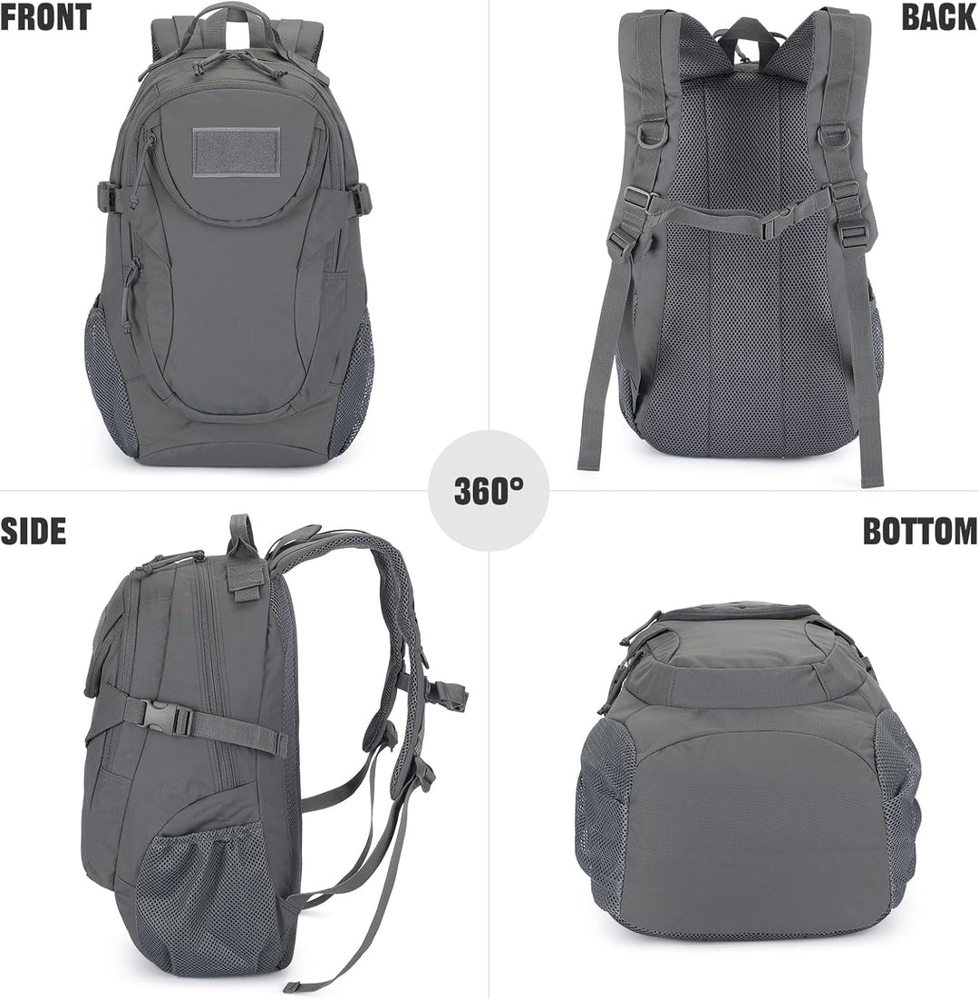 VINBAGGE Rucksack Taktischer Motorrad Wanderrucksack Outdoor Wasserdicht Trekkingrucksack 25L Campus