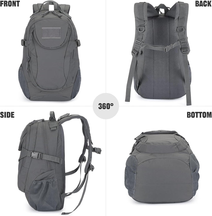 VINBAGGE Rucksack Taktischer Motorrad Wanderrucksack Outdoor Wasserdicht Trekkingrucksack 25L Campus