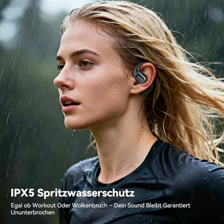 TECKNET Open Ear Kopfhörer Bluetooth mit Bluetooth 6.0 mit Bass Boost, IPX5 Wasserdicht, Bluetooth K