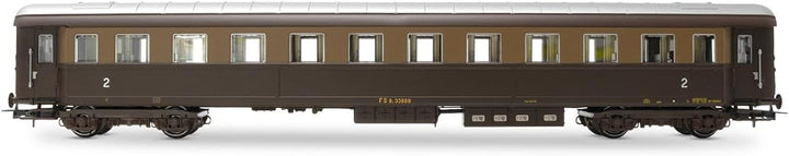 Rivarossi HR4367 FS, 2er-Pack Bz 33010 Typ 1946 2. Klasse, eines mit „ristoro“-Abteil, Castano-Isabe