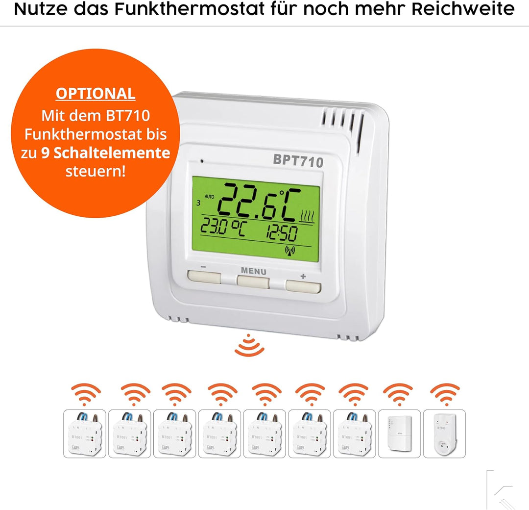 Infrarot Heizung 600 Watt Bildheizung mit Digitalthermostat Elektroheizung mit Stecker für Steckdose