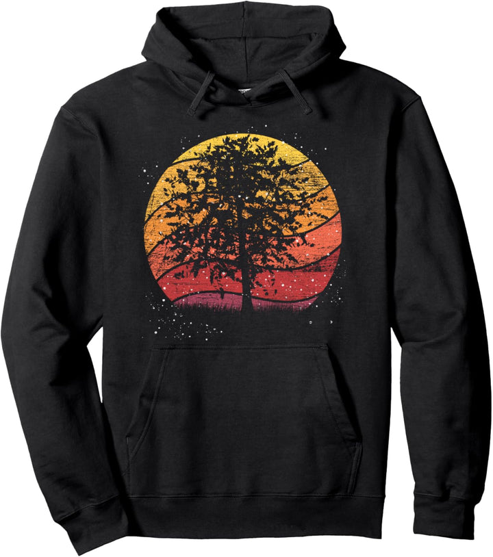 Retro Baum Wald Pullover Hoodie