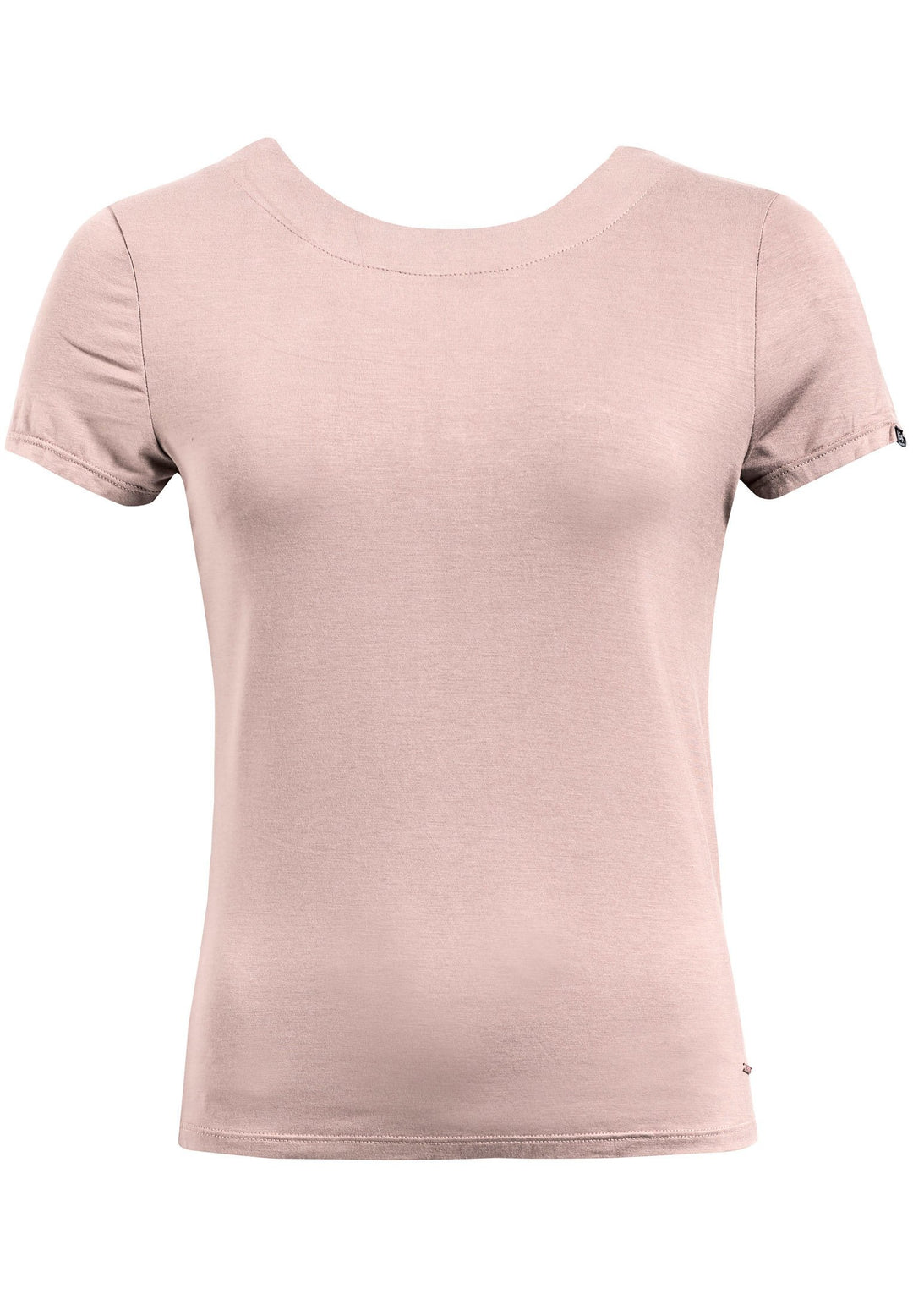 khujo Damen Shirt Momoko weiches Jersey T-Shirt mit Kreuzschnürung am Rückenausschnitt