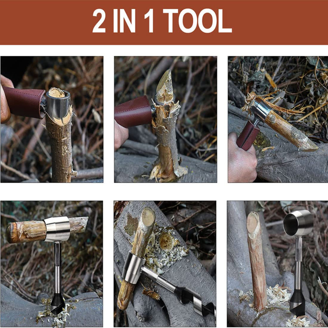Bushcraft Überlebenswerkzeug, verlängerter Handschneckenschlüssel Scotch Eye manueller Handschnecken
