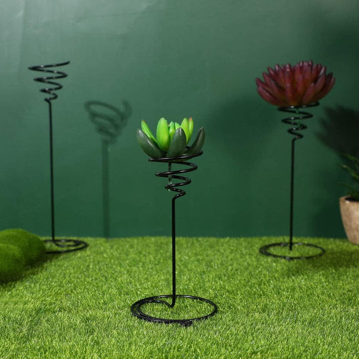 YARNOW 6 Stücke Garten Air for Racks Steht Tillandsia Draht Anzeige Halter Edelstahl Silber Pflanzer